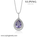 necklace-00483 colar elegante xuping com um grande cristais de Swarovski em pingente de colar